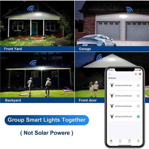 Smart WiFi LED Security Light Motion Sensor Outdoor, Tunable White and Dimmable - Picture 5 of 6